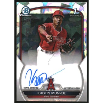 2023 Bowman Chrome Prospect Autographs Atomic Refractors #CPAKME Kristin Munroe