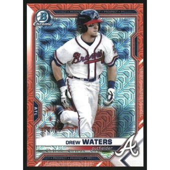 2021 Bowman Chrome Mega Box Prospects Orange Refractors #BCP160 Drew Waters