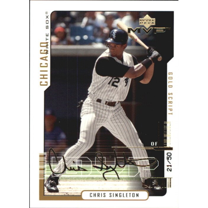 2000 Upper Deck MVP Gold Script #209 Chris Singleton. rookie card picture
