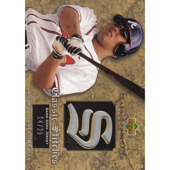 2003 Upper Deck Classic Portraits Stitches Gold #AJ Andruw Jones