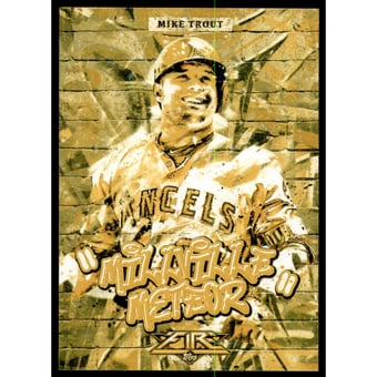 2017 Topps Fire Monikers Gold Minted #M34 Mike Trout