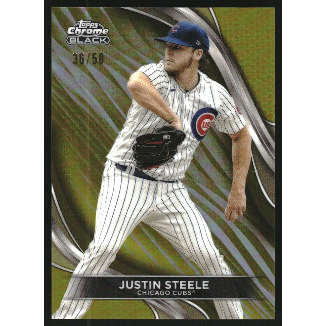 2024 Topps Chrome Black Gold Refractors #71 Justin Steele. rookie card picture