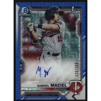 2021 Bowman Chrome Prospect Autographs HTA Choice Refractors #CPAGM Gabriel Maciel