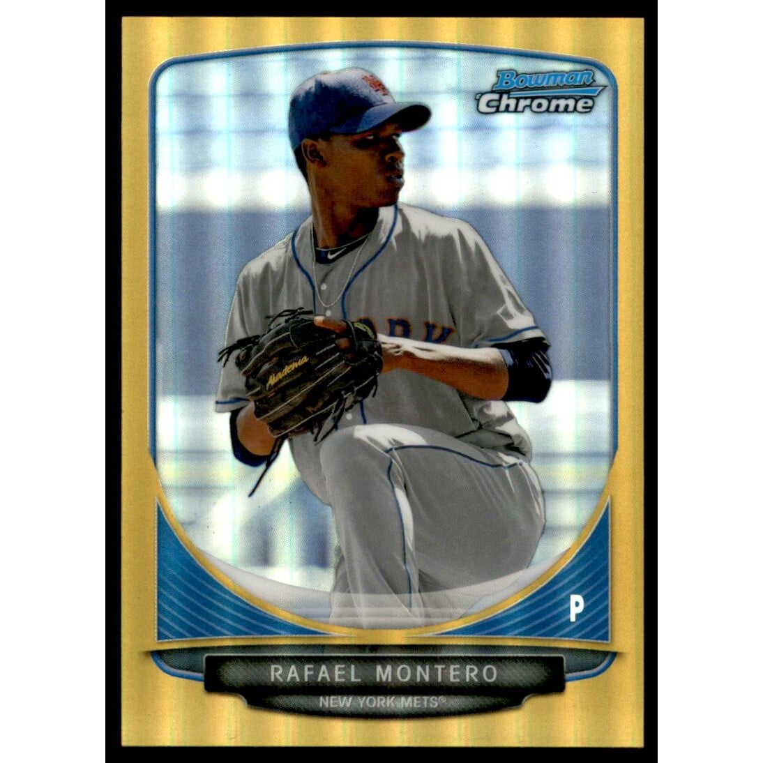 2013 Bowman Chrome Prospects Gold Refractors #BCP204 Rafael Montero. rookie card picture