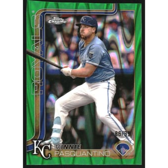 2025 Topps Chrome Green RayWave Refractors #165 Vinnie Pasquantino