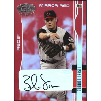 2003 Leaf Certified Materials Mirror Red Autographs #45 Brandon Larson/100