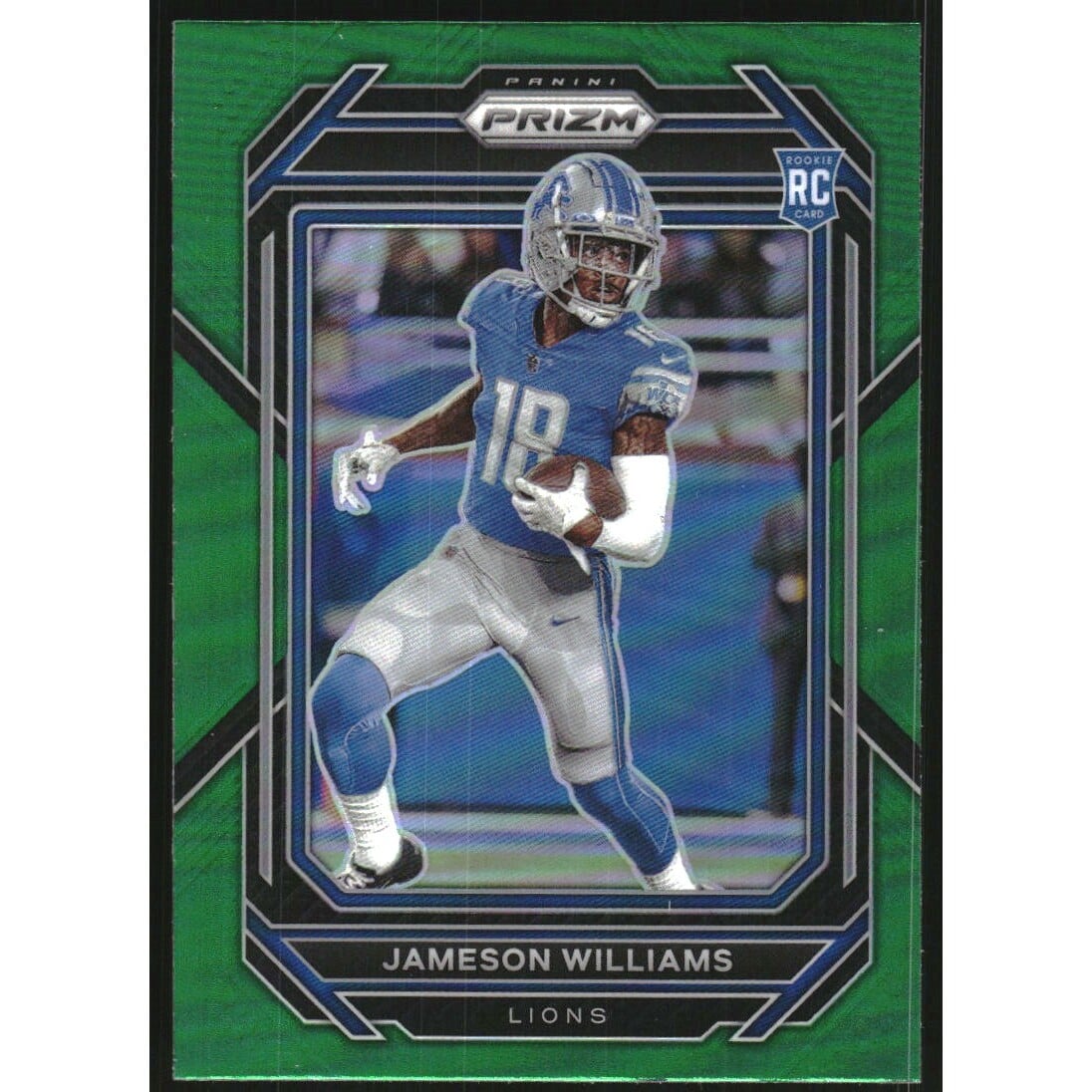 2022 Panini Prizm Prizms Green #311 Jameson Williams. rookie card picture
