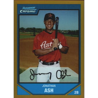2007 Bowman Chrome Prospects Gold Refractors #BC148 Jonathan Ash