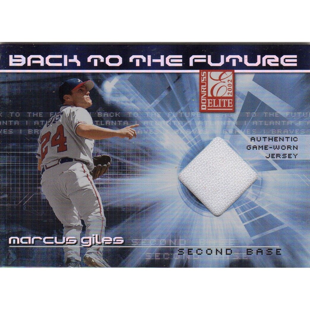 2002 Donruss Elite Back to the Future Threads #16 Marcus Giles. rookie card picture