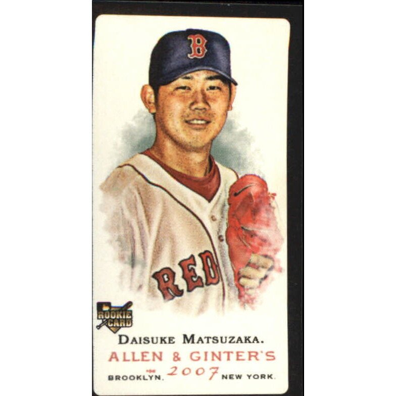 2007 Topps Allen and Ginter Mini Black No Number #210 Daisuke Matsuzaka. rookie card picture