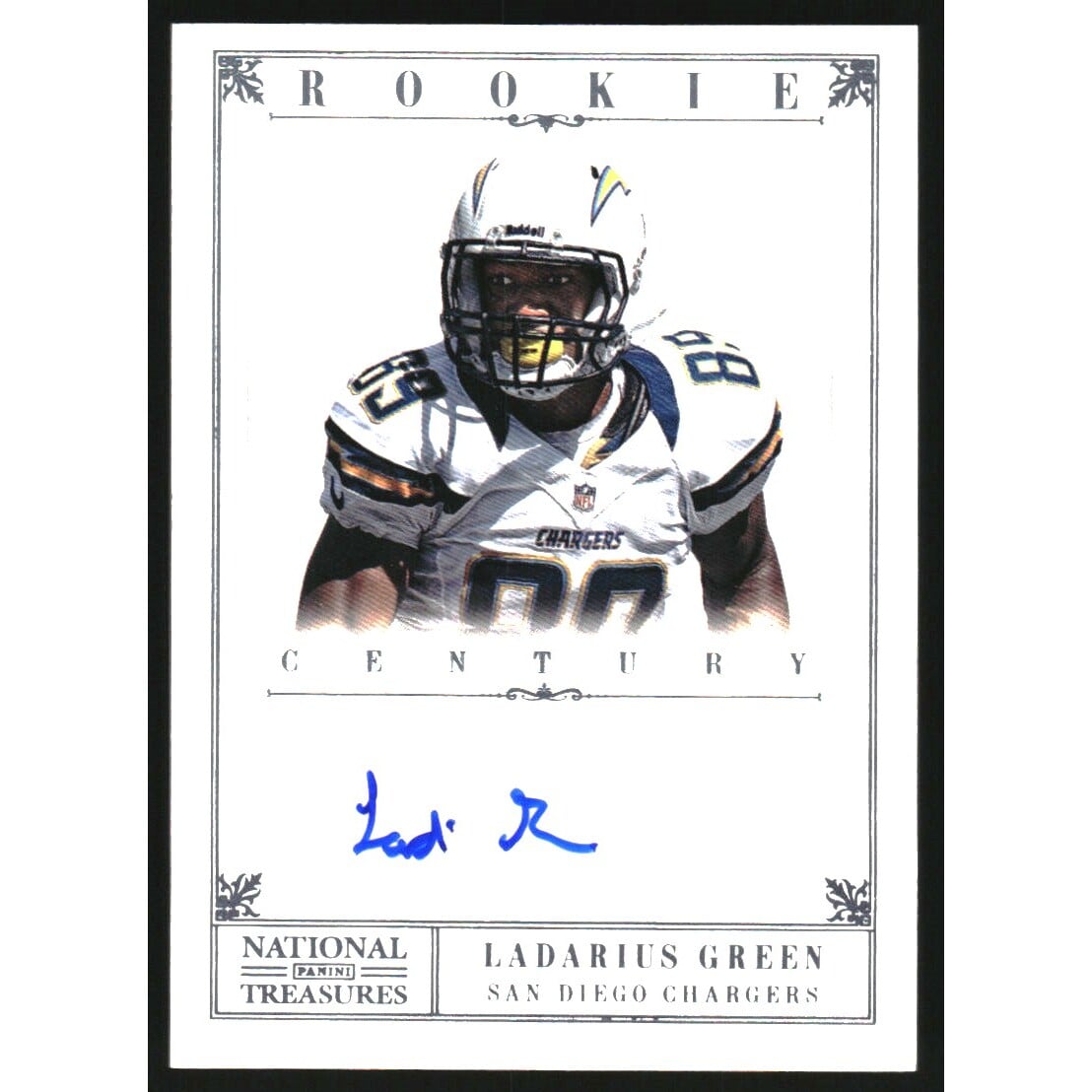 2012 Panini National Treasures Century Platinum Signature #259 Ladarius Green/5. rookie card picture