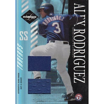 2003 Leaf Limited Threads Double #3 A.Rod Rgr A Hat-Jsy/25
