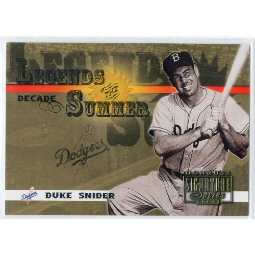 2003 Donruss Signature Legends of Summer Decade #13 Duke Snider. rookie card picture