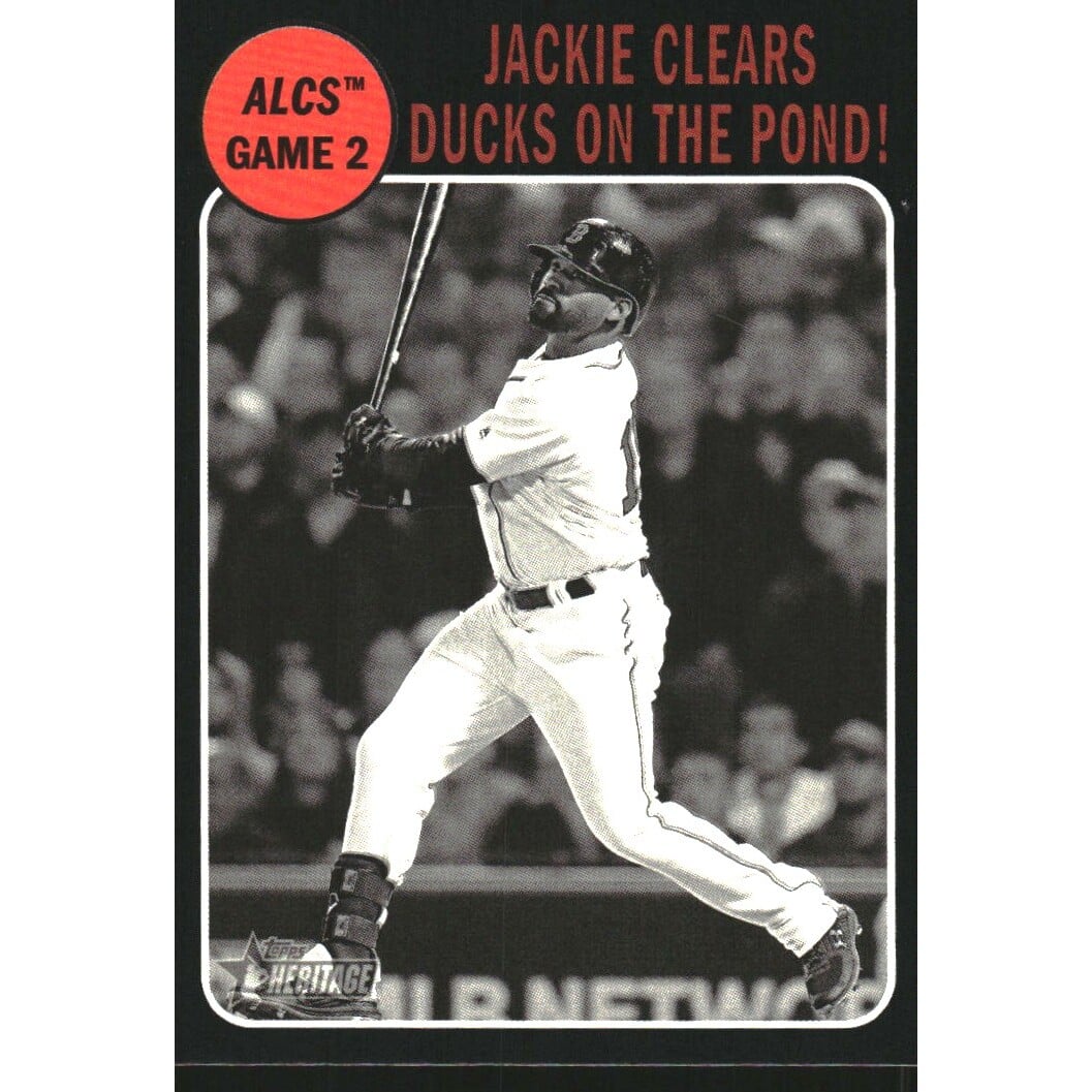 2019 Topps Heritage Black Border #199 Jackie Bradley Playoff HL. rookie card picture
