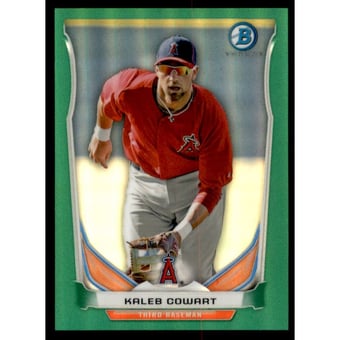 2014 Bowman Chrome Bowman Scout Top 5 Mini Green Refractors #BMA3 Kaleb Cowart