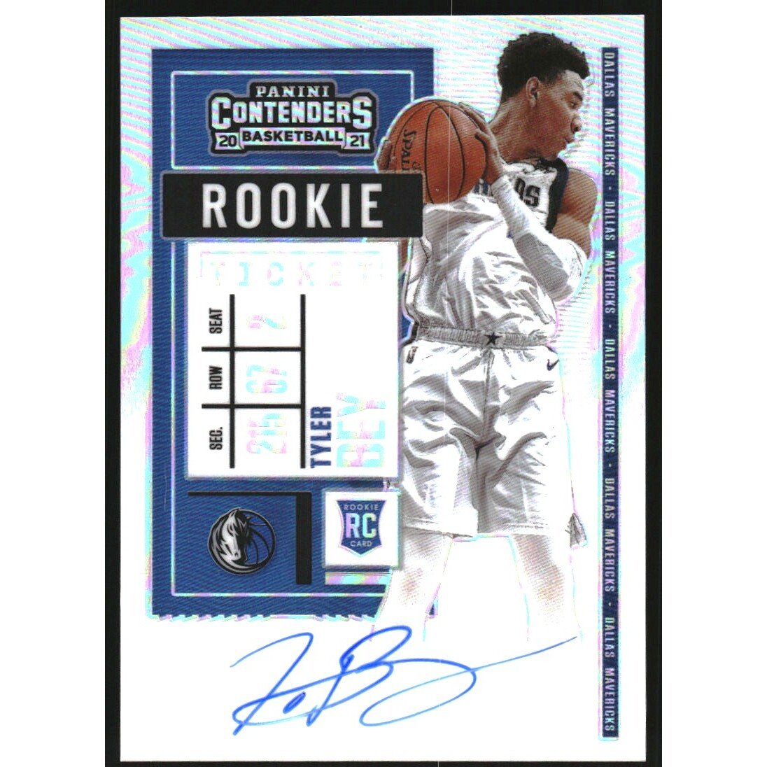 2020-21 Panini Contenders Premium #138 Tyler Bey AU. rookie card picture