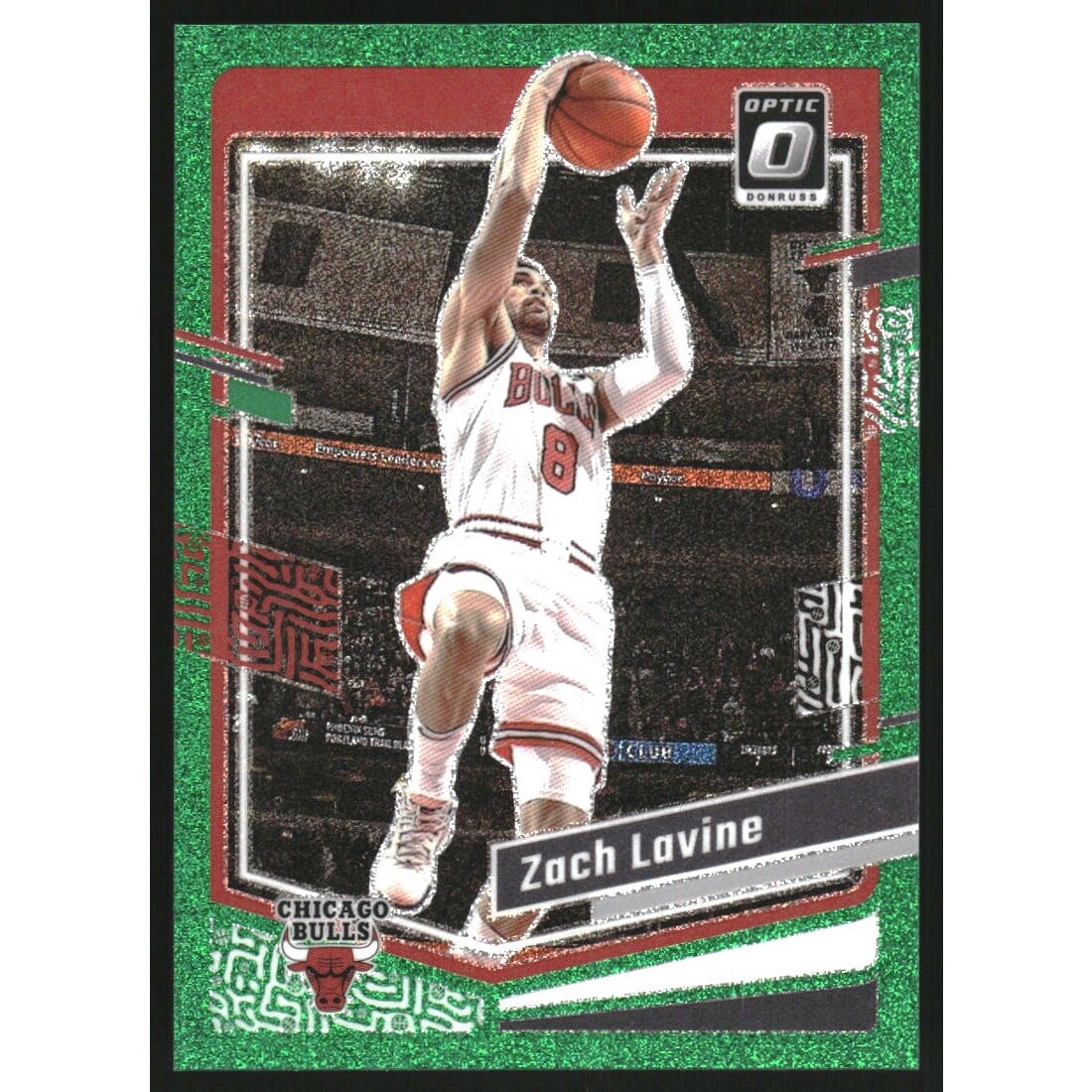 2023-24 Donruss Optic Green Glitter #23 Zach LaVine. rookie card picture