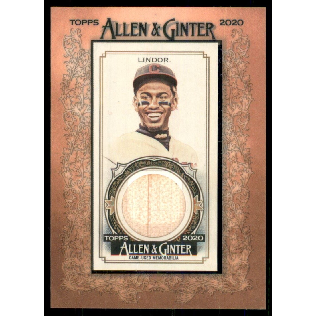 2020 Topps Allen and Ginter Mini Framed Relics #MFRFL Francisco Lindor. rookie card picture