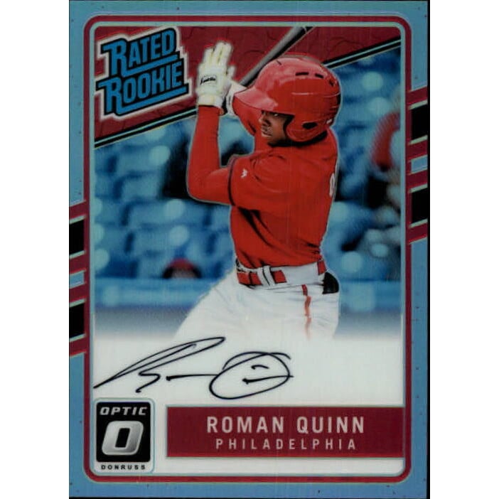 2017 Donruss Optic Carolina Blue #166 Roman Quinn RR AU/35. rookie card picture