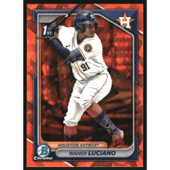 2024 Bowman Chrome Sapphire Prospects Orange Refractors #BCP208 Waner Luciano
