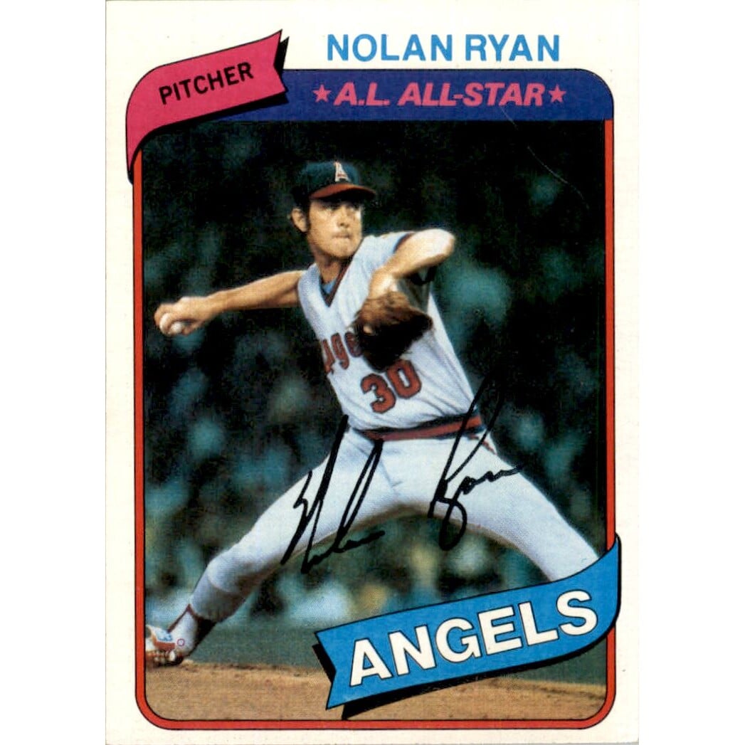 1980 Topps #580 Nolan Ryan. rookie card picture