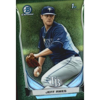 2014 Bowman Chrome Prospects Series 2 Black Static Refractors #BCP76 Jeff Ames