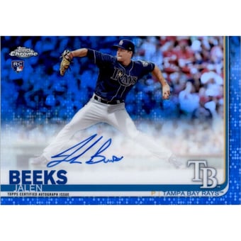 2019 Topps Chrome Rookie Autographs Blue Refractors #RAJBE Jalen Beeks