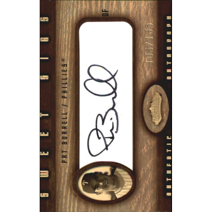 2002 Fleer Showcase Sweet Sigs Leather #3 Pat Burrell/35. rookie card picture