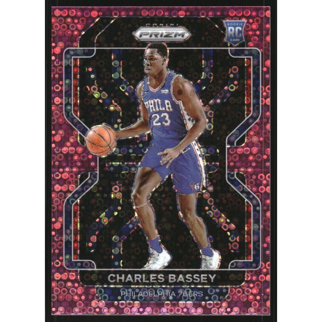2021-22 Panini Prizm Prizms Fast Break Pink #304 Charles Bassey. rookie card picture