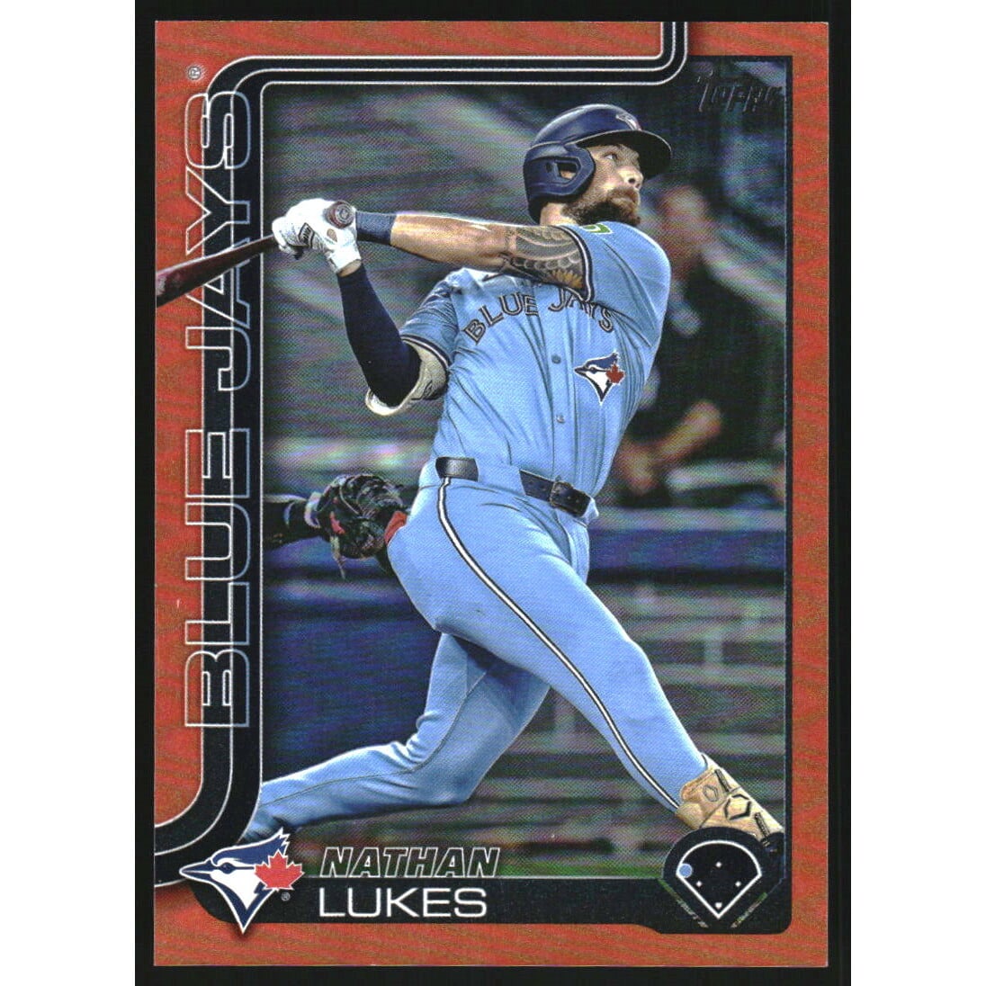 2025 Topps Orange Rainbow Foil #420 Nathan Lukes. rookie card picture