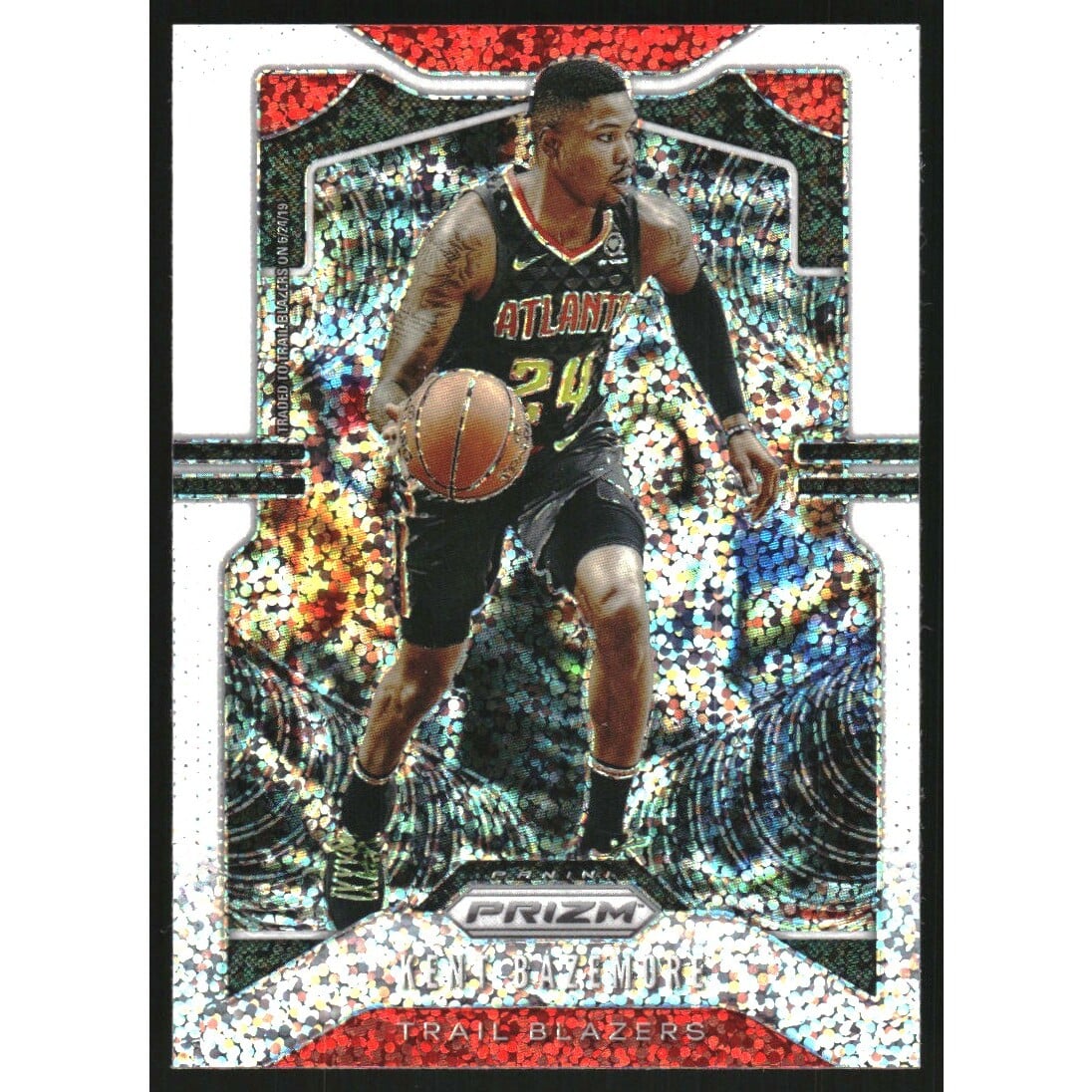 2019-20 Panini Prizm Prizms White Sparkle #35 Kent Bazemore. rookie card picture