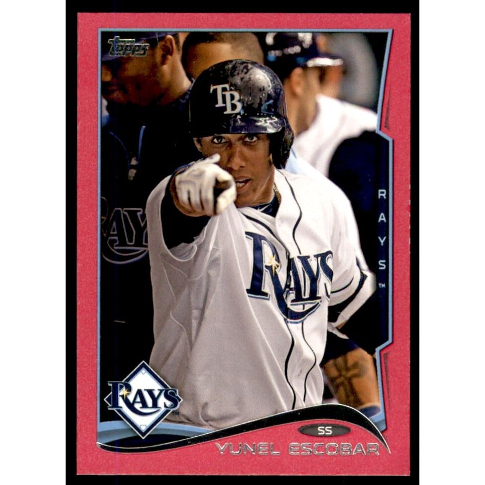 2014 Topps Mini Pink #184 Yunel Escobar. rookie card picture