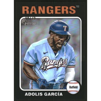 2024 Topps Heritage Chrome Black Refractors #86 Adolis Garcia HN