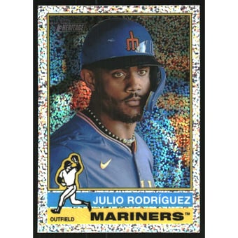 2025 Topps Heritage Chrome Silver Sparkle Refractors #369 Julio Rodriguez
