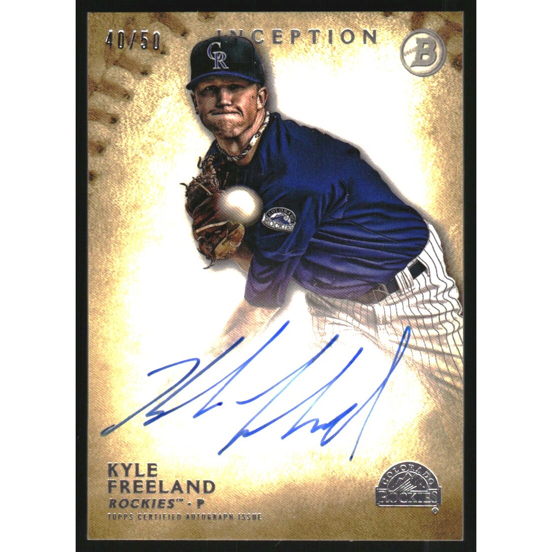 2015 Bowman Inception Prospect Autographs Gold #PAKF Kyle Freeland