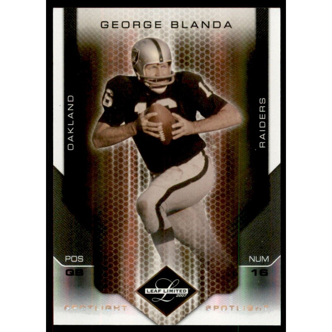 2007 Leaf Limited Bronze Spotlight #133 George Blanda