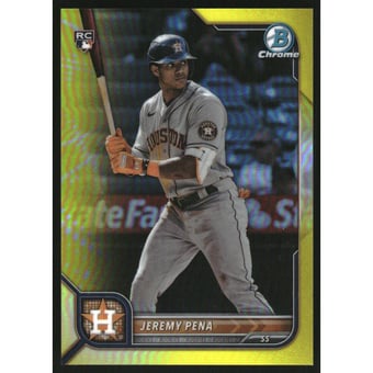 2022 Bowman Chrome Yellow Refractors #35 Jeremy Pena