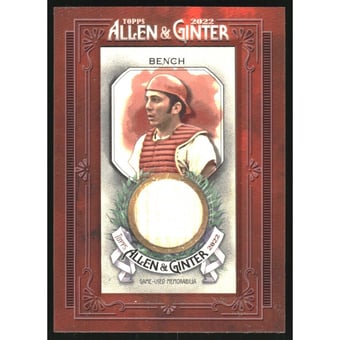 2022 Topps Allen and Ginter Mini Framed Relics #MFRJB Johnny Bench