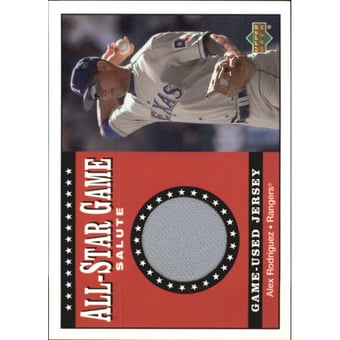 2002 Upper Deck All-Star Salute Game Jersey Gold #SJAR2 Alex Rodriguez Rangers