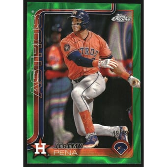 2025 Topps Chrome Green Lava Refractors #239 Jeremy Pena