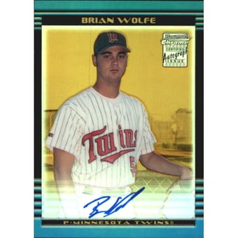 2002 Bowman Chrome Gold Refractors #386 Brian Wolfe AU A