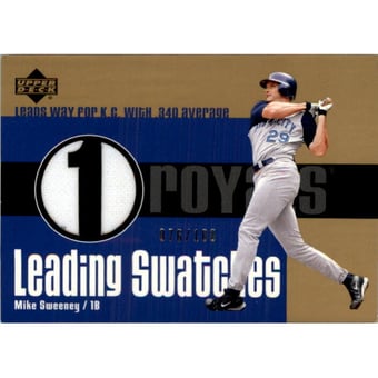 2003 Upper Deck Leading Swatches Gold #MSL Mike Sweeney AVG