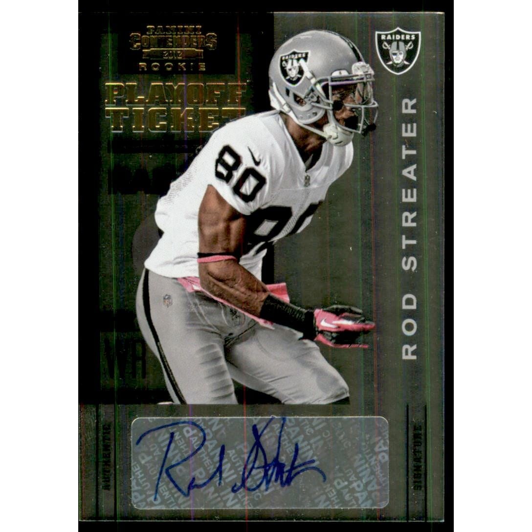 2012 Panini Contenders Playoff Ticket #140 Rod Streater AU. rookie card picture