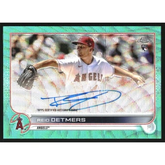 2022 Topps Chrome Rookie Autographs Aqua Wave Refractors #RARD Reid Detmers