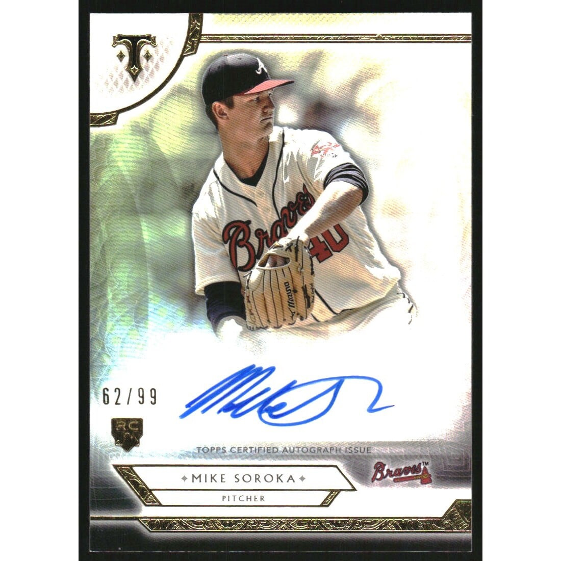 2018 Topps Triple Threads Rookie Autographs #RAMS Mike Soroka. rookie card picture