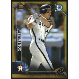 2016 Bowman Chrome Rookie Recollections Gold Refractors #RRLG Luis Gonzalez