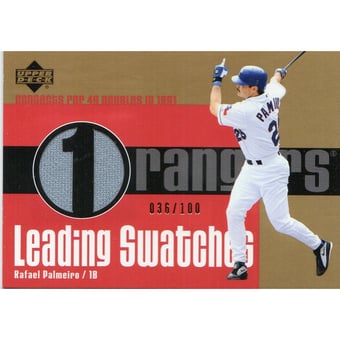 2003 Upper Deck Leading Swatches Gold #RP1 Rafael Palmeiro 2B