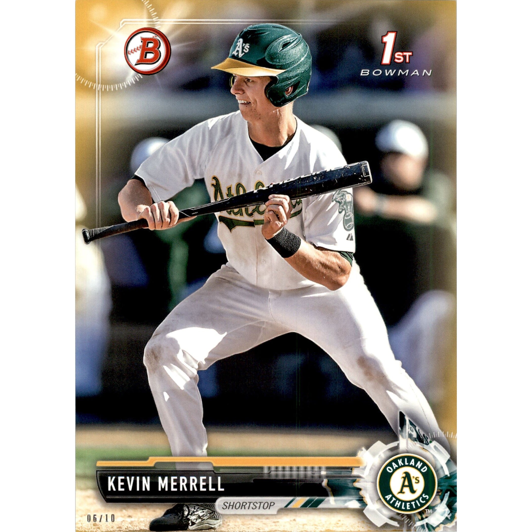 2017 Bowman Draft 5x7 Gold #BD175 Kevin Merrell. rookie card picture