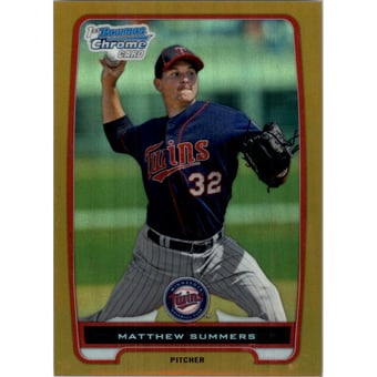 2012 Bowman Chrome Prospects Gold Refractors #BCP171 Matthew Summers