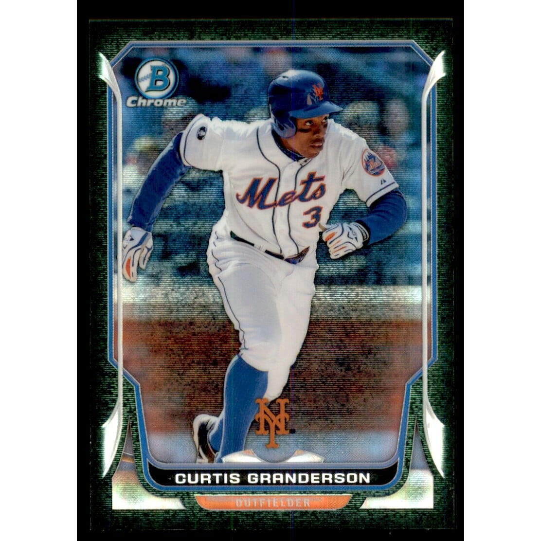 2014 Bowman Chrome Black Static Refractors #100 Curtis Granderson. rookie card picture